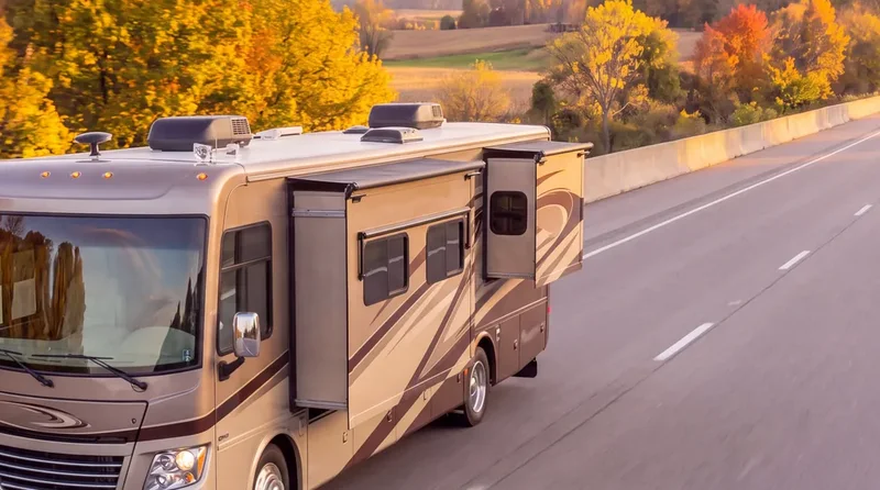 An RV on the highway