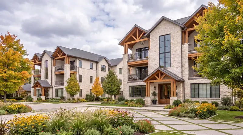 A condo building