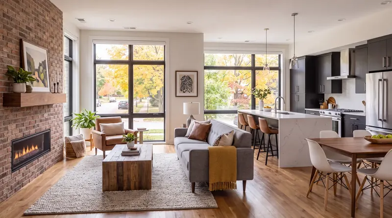 An apartment living room