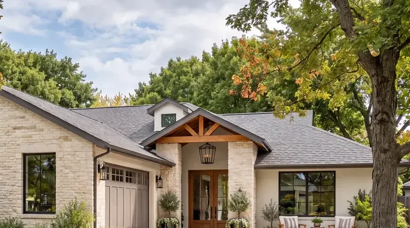 The front of a family home